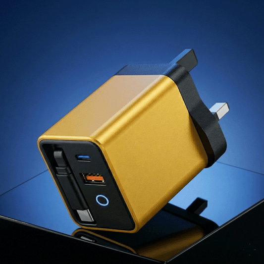 Elmwood™ Smart Charger - 80W GaN Multi-Port PD • Retractable Cable